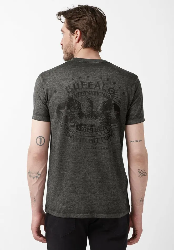 Men Tamen Grey ShortSleeve Mens TShirt Charcoal Buffalo David Bitton Tops and Tees