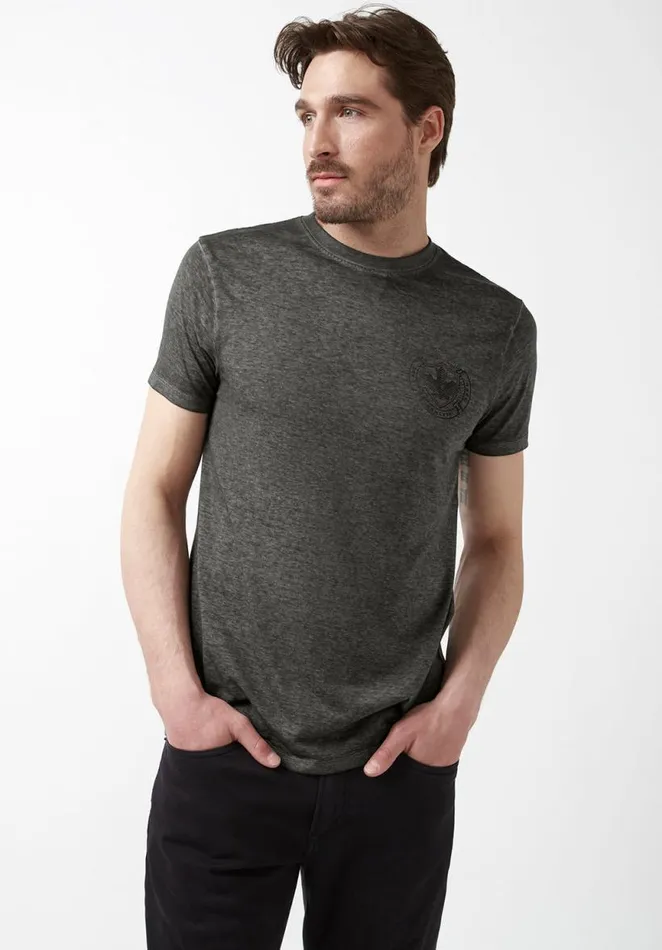 Men Tamen Grey ShortSleeve Mens TShirt Charcoal Buffalo David Bitton Tops and Tees