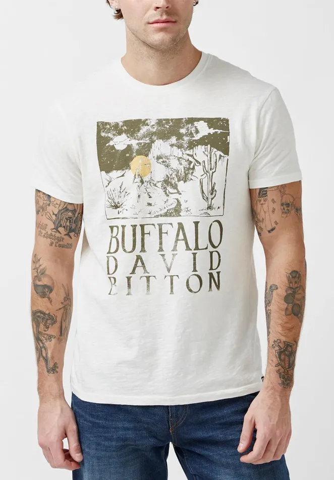 Men Tides Milk White ShortSleeve Mens Tshirt Milk Buffalo David Bitton Tops and Tees