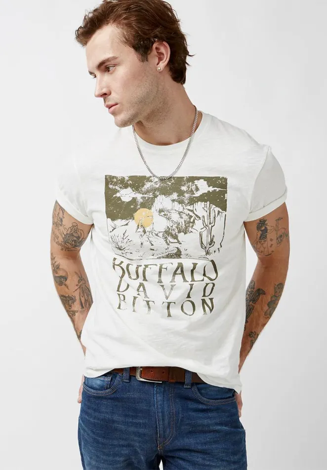 Men Tides Milk White ShortSleeve Mens Tshirt Milk Buffalo David Bitton Tops and Tees