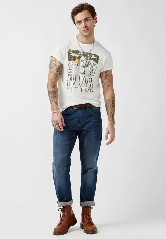 Men Tides Milk White ShortSleeve Mens Tshirt Milk Buffalo David Bitton Tops and Tees