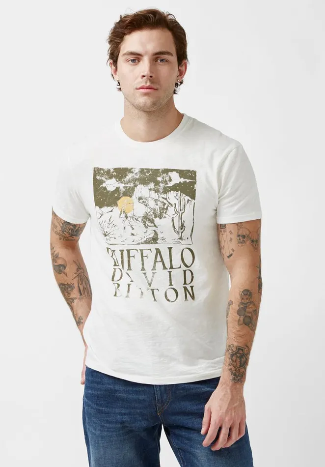 Men Tides Milk White ShortSleeve Mens Tshirt Milk Buffalo David Bitton Tops and Tees