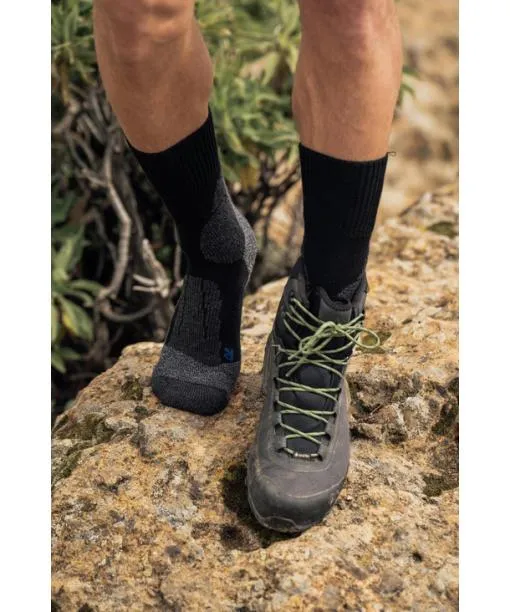 Men TK1 Adventure Cool Men Trekking Socks Black FALKE Hiking Socks