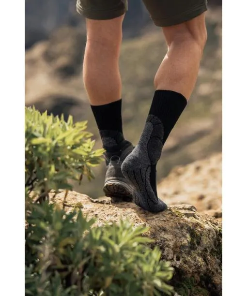Men TK1 Adventure Cool Men Trekking Socks Black FALKE Hiking Socks