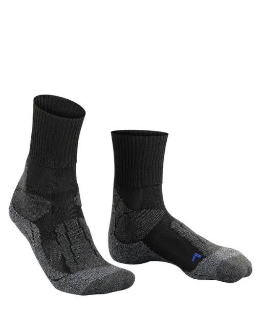 Men TK1 Adventure Cool Men Trekking Socks Black FALKE Hiking Socks