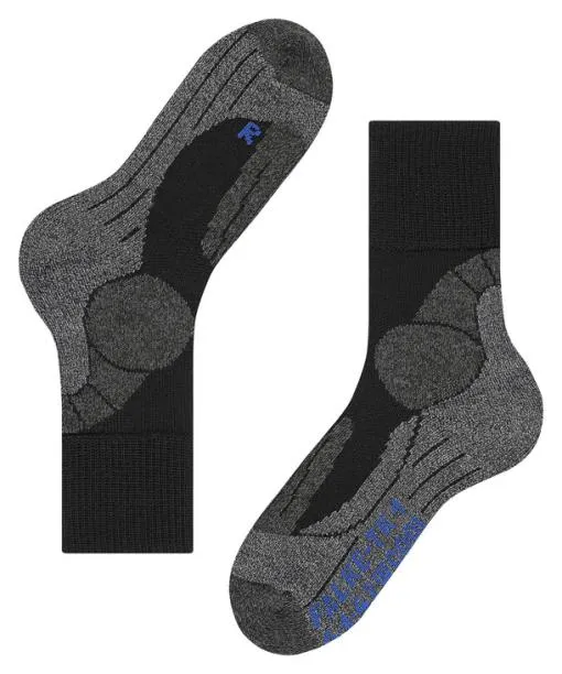 Men TK1 Adventure Cool Men Trekking Socks Black FALKE Hiking Socks