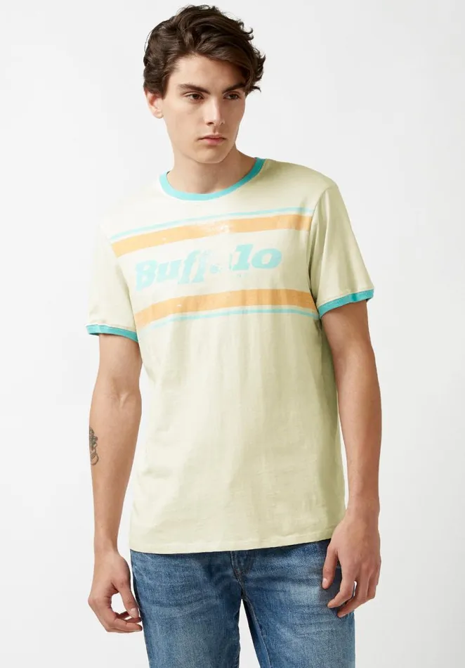 Men Turbrook Vintage Wash TShirt Milk Buffalo David Bitton Tops and Tees