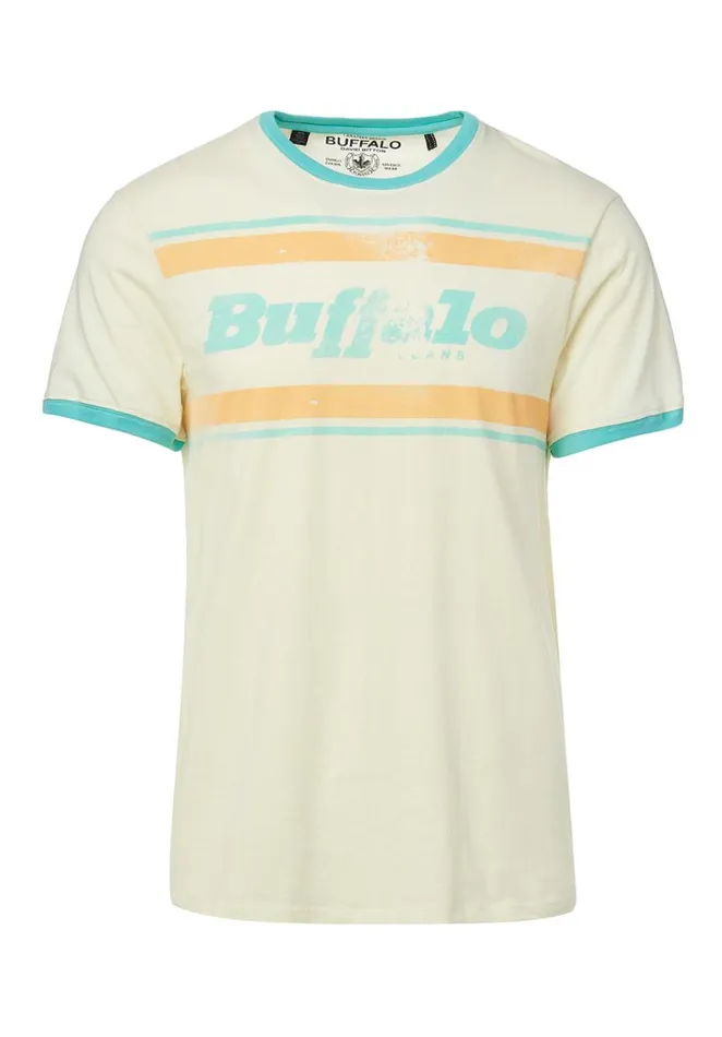 Men Turbrook Vintage Wash TShirt Milk Buffalo David Bitton Tops and Tees