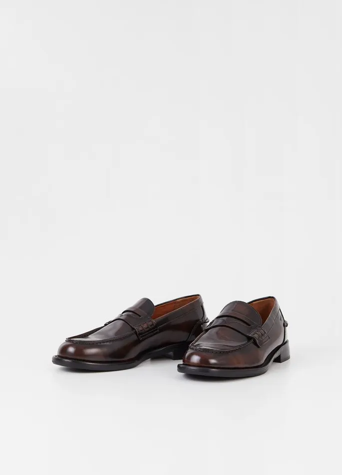 Men Vagabond Loafers STEVEN LOAFER Dark Red Polished Leather