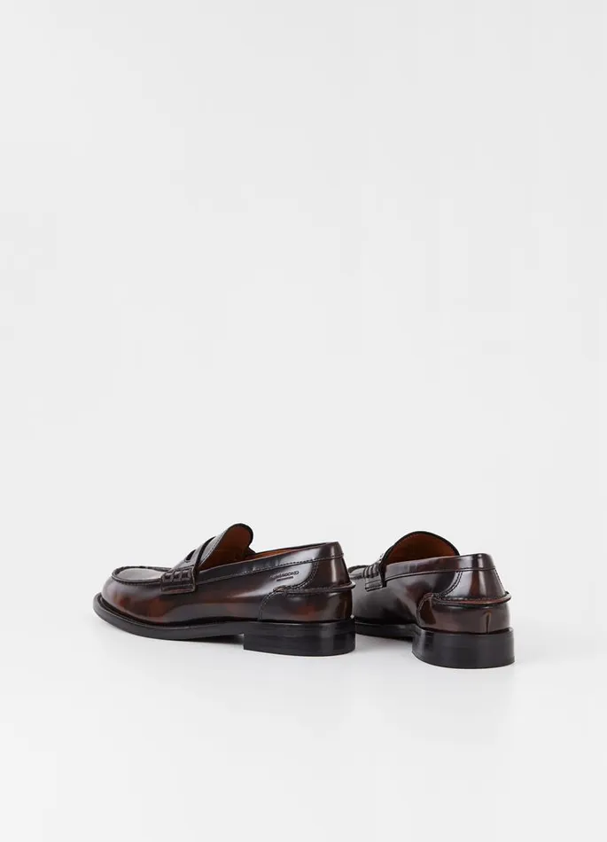 Men Vagabond Loafers STEVEN LOAFER Dark Red Polished Leather