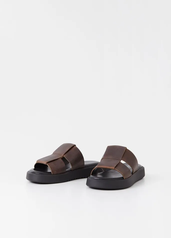 Men Vagabond Sandals NATE SANDALS Brown Oily Nubuck