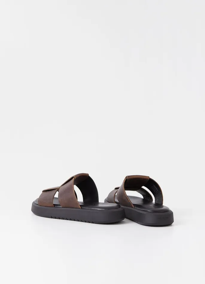 Men Vagabond Sandals NATE SANDALS Brown Oily Nubuck