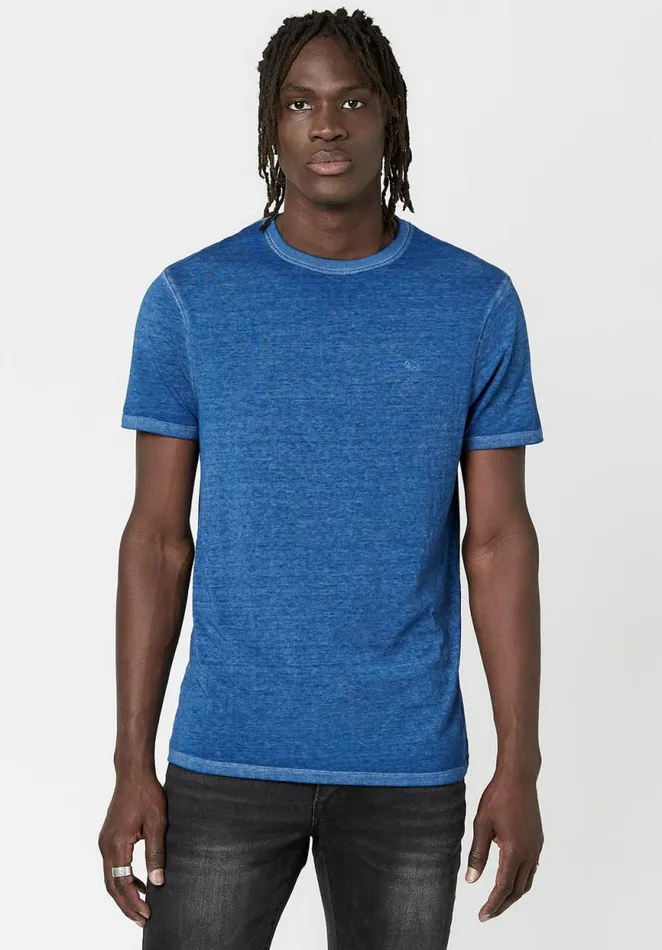 Men Vintage Wash Kathir TShirt True Blue Buffalo David Bitton Tops and Tees