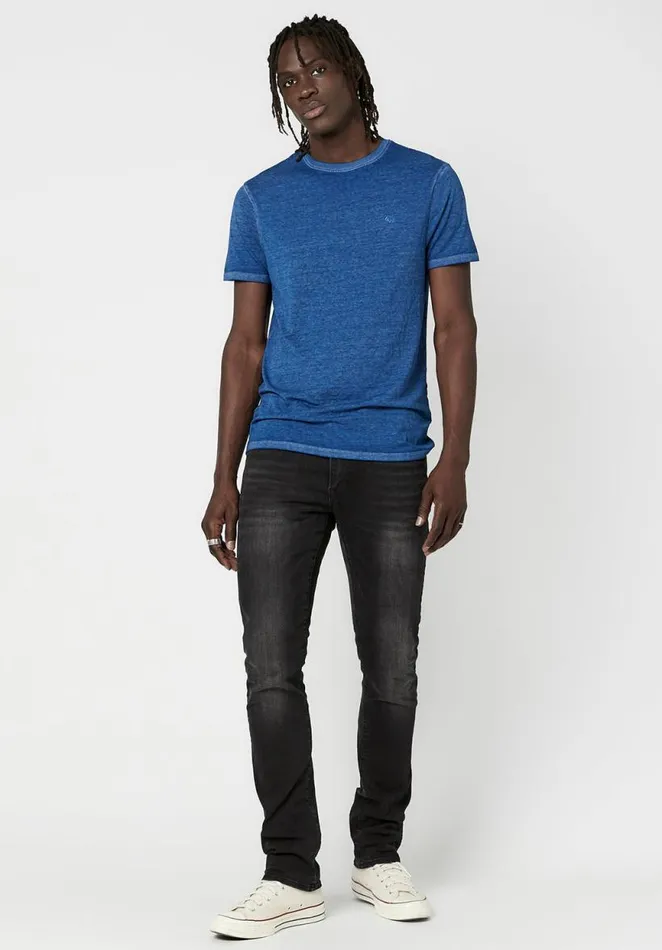 Men Vintage Wash Kathir TShirt True Blue Buffalo David Bitton Tops and Tees