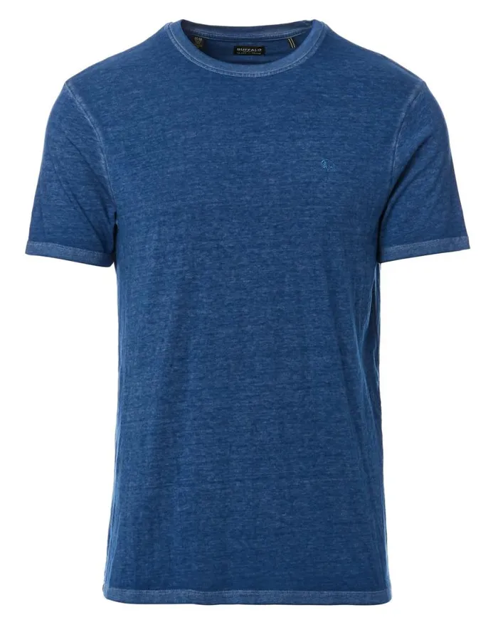 Men Vintage Wash Kathir TShirt True Blue Buffalo David Bitton Tops and Tees