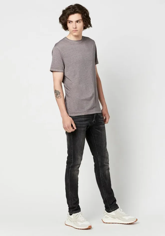 Men Vintage Wash Kathir TShirt True Blue Buffalo David Bitton Tops and Tees