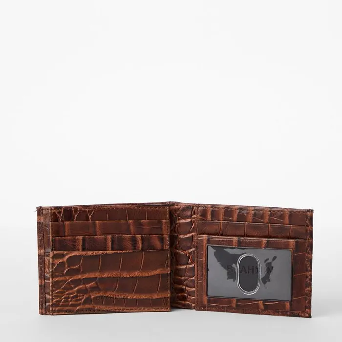 MenWomen Brahmin Mens Wallets Bifold Chestnut Baypoint