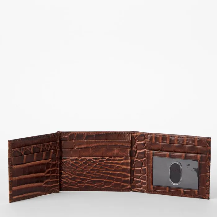 MenWomen Brahmin Mens Wallets Bifold Chestnut Baypoint