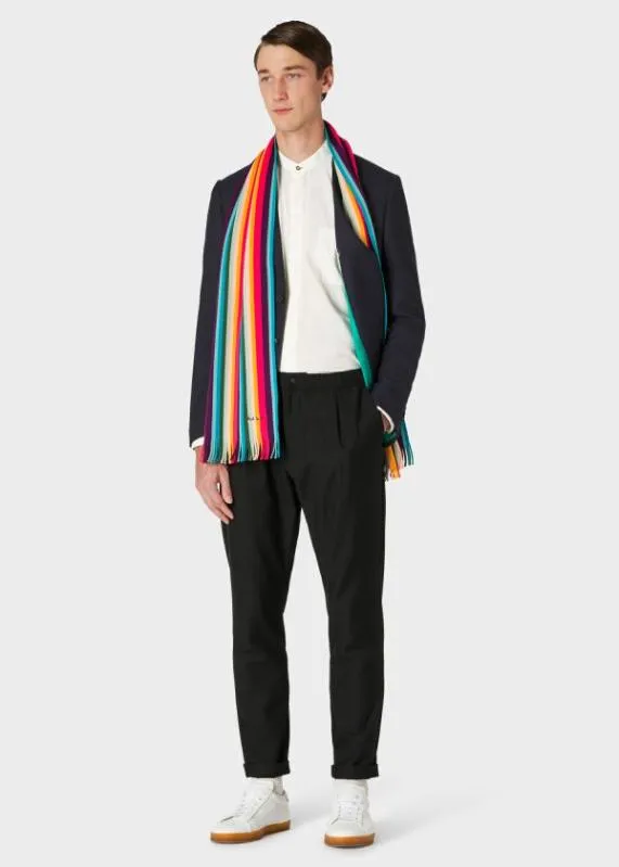 Mens 039Artist Stripe039 Wool Scarf Paul Smith Scarves Mens 039Artist Stripe039 Wool Scarf Paul Smith Scarves