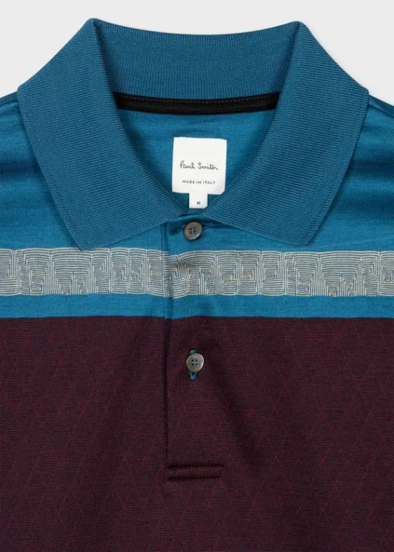 Mens 039Assembled Stripe039 Cotton Polo Shirt Paul Smith Polo Shirts