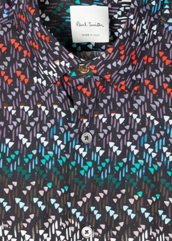 Mens 039Painted Geo039 LongSleeve Shirt Paul Smith Shirts