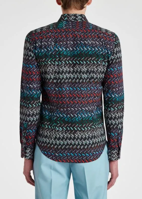 Mens 039Painted Geo039 LongSleeve Shirt Paul Smith Shirts