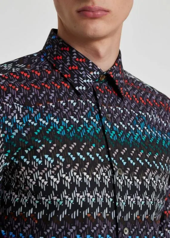 Mens 039Painted Geo039 LongSleeve Shirt Paul Smith Shirts