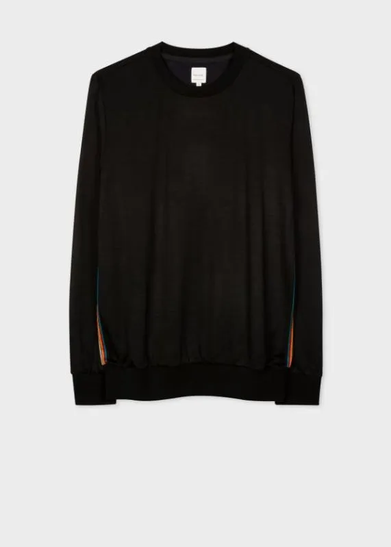 Mens 039Signature Stripe039 Washable Wool Sweatshirt Paul Smith Sweatshirts and Hoodies