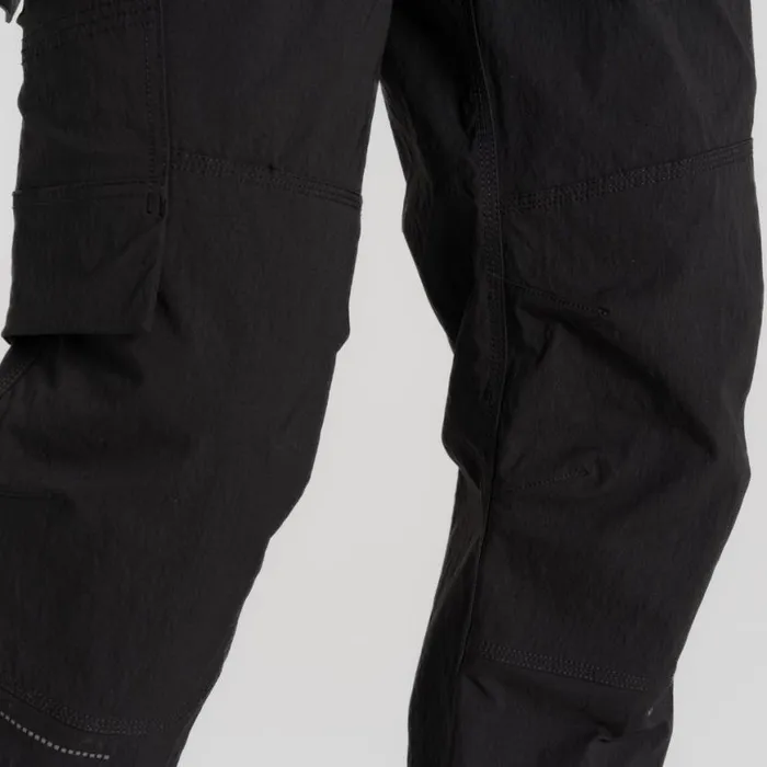Mens Cargo Trousers Craghoppers Bedale Stretch Cargo Workwear Trousers Black