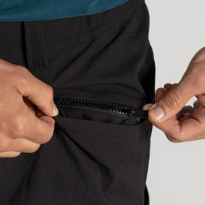 Mens Cargo Trousers Craghoppers Bedale Stretch Cargo Workwear Trousers Black