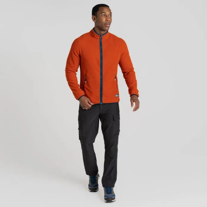 Mens Full Zip Fleece Craghoppers CO2 Renu Full Zip Fleece Carnelian Orange Mens Full Zip Fleece Craghoppers CO2 Renu Full Zip Fleece Carnelian Orange