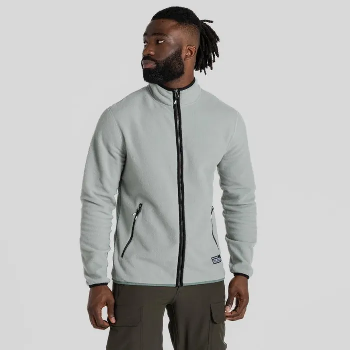 Mens Full Zip Fleece Craghoppers CO2 Renu Full Zip Fleece Lichen Green
