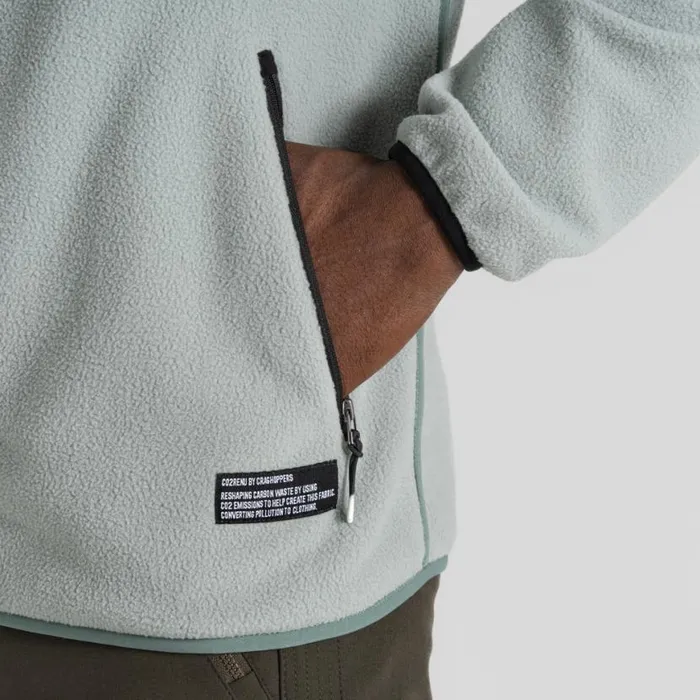 Mens Full Zip Fleece Craghoppers CO2 Renu Full Zip Fleece Lichen Green Mens Full Zip Fleece Craghoppers CO2 Renu Full Zip Fleece Lichen Green