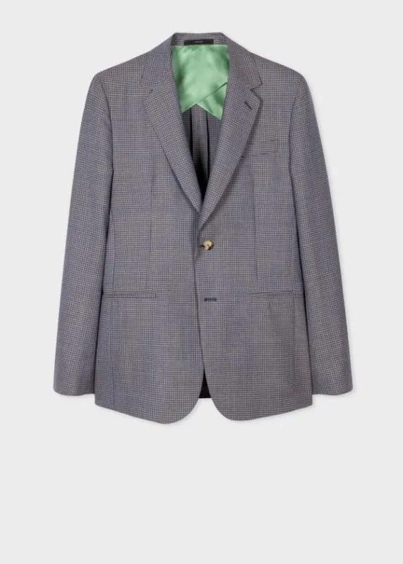 Mens Gingham DuoCheck Wool SlimFit SuitGingham DuoCheck Wool Buggy Lined BlazerDuo Check Wool Single Pleat Pants Paul Smith Suits