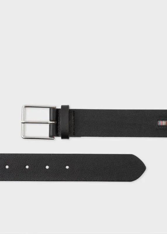 Mens Grained Leather 039Signature Stripe039 Belt Paul Smith Belts Mens Grained Leather 039Signature Stripe039 Belt Paul Smith Belts