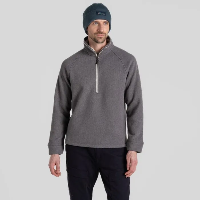 Mens Half Zip Fleece Craghoppers Belton Half Zip Fleece Dark Iron