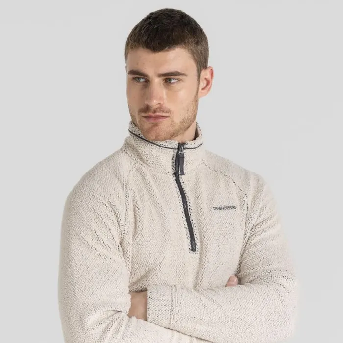 Mens Half Zip Fleece Craghoppers Karlton Half Zip Fleece Ecru Mens Half Zip Fleece Craghoppers Karlton Half Zip Fleece Ecru