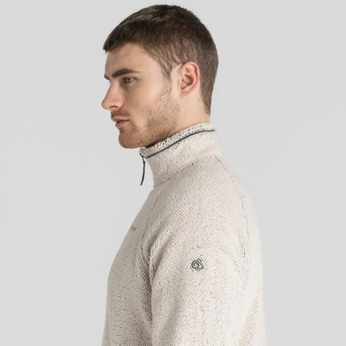 Mens Half Zip Fleece Craghoppers Karlton Half Zip Fleece Ecru Mens Half Zip Fleece Craghoppers Karlton Half Zip Fleece Ecru
