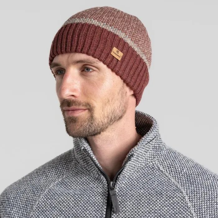 Mens Hats Craghoppers Forster Beanie Axinite Red