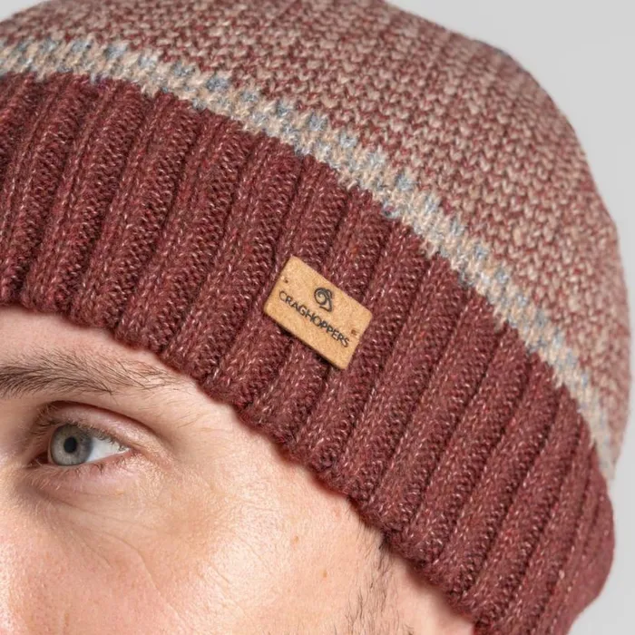 Mens Hats Craghoppers Forster Beanie Axinite Red Mens Hats Craghoppers Forster Beanie Axinite Red