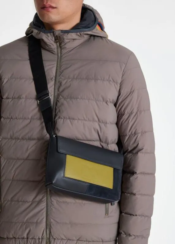 Mens Leather Contrast Panel CrossBody Bag Paul Smith Bags Mens Leather Contrast Panel CrossBody Bag Paul Smith Bags