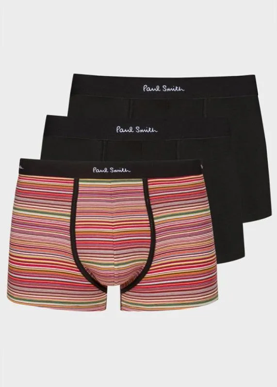 Mens Mixed Stripe Boxer Briefs Three Pack Paul Smith Underwear