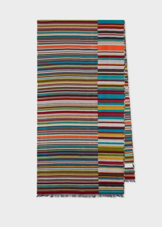 Mens Multi 039Signature Stripe039 Jacquard Scarf Paul Smith Scarves Mens Multi 039Signature Stripe039 Jacquard Scarf Paul Smith Scarves