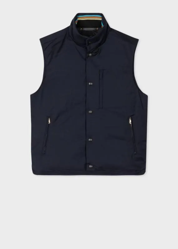 Mens Navy 039Storm System039 Wool Gilet Paul Smith Coats and Jackets