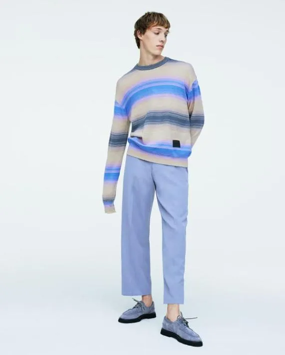 Mens Peach Stripe CottonBlend Sweater Paul Smith Sweaters Mens Peach Stripe CottonBlend Sweater Paul Smith Sweaters