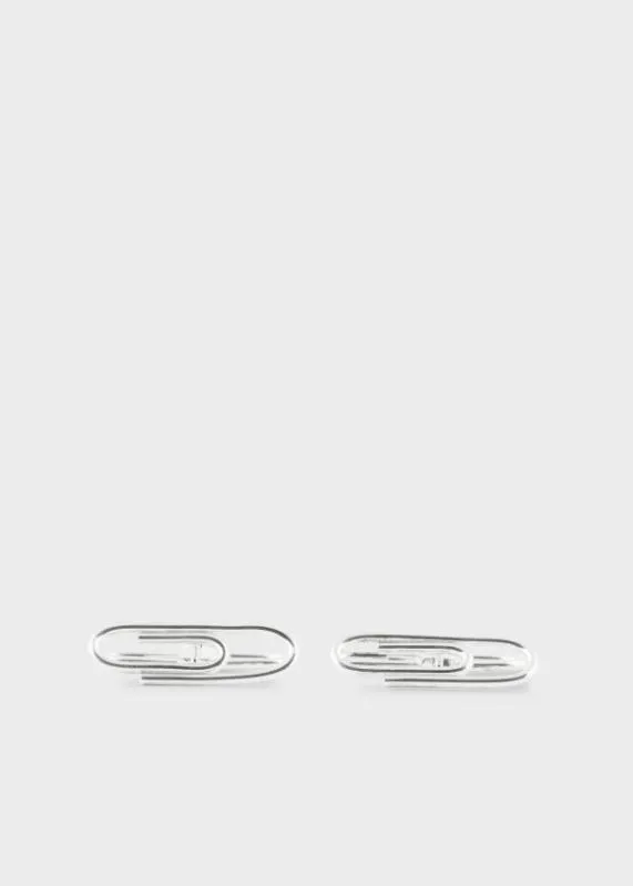 Mens Silver 039Paperclip039 Cufflinks Paul Smith Cufflinks