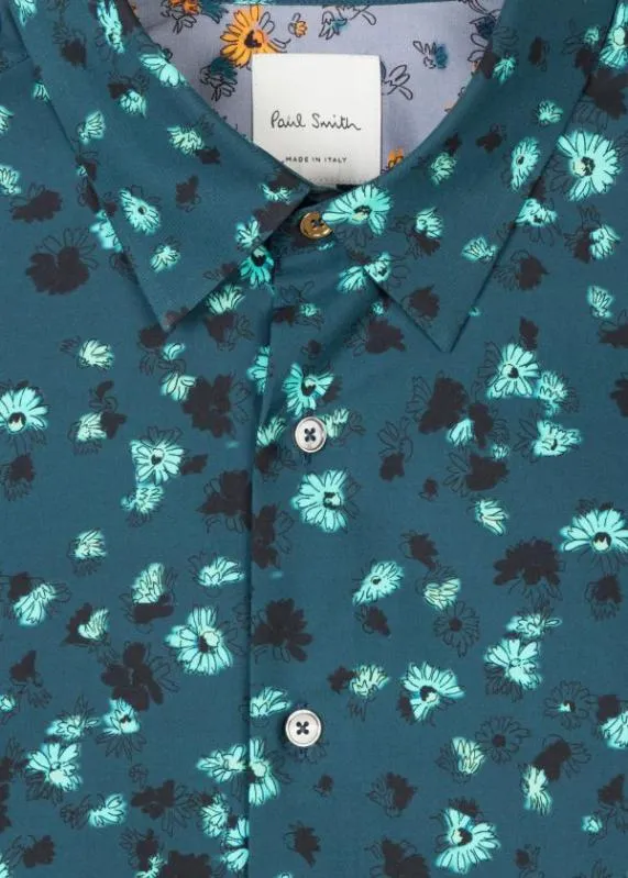 Mens SlimFit 039Hazy Floral039 Shirt Paul Smith Shirts