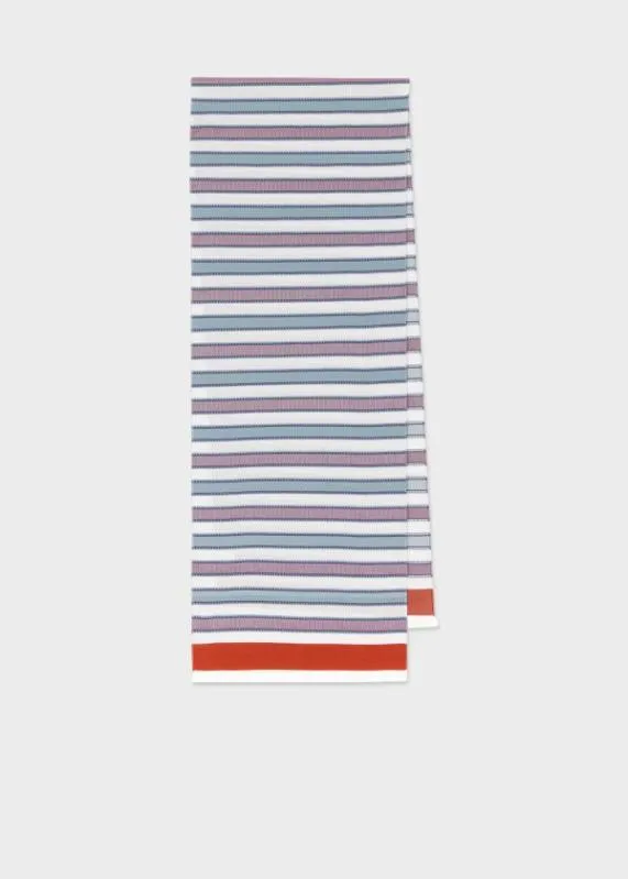 Mens Stripe SilkBlend Scarf Paul Smith Scarves