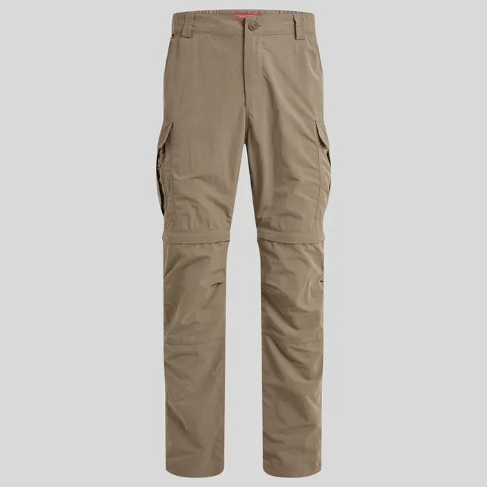 Mens Walking Trousers Craghoppers NosiLife Convertible Cargo Trouser III Pebble