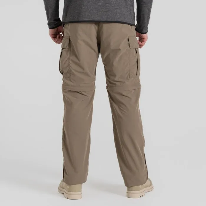 Mens Walking Trousers Craghoppers NosiLife Convertible Cargo Trouser III Pebble